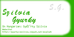szilvia gyurky business card